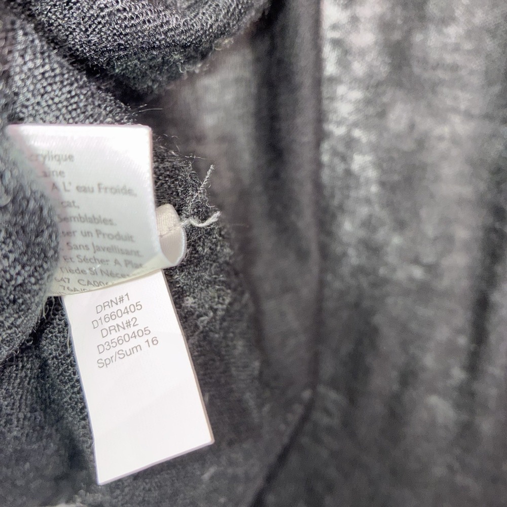 Eddie Bauer Waterfall Open Cardigan XL Black Wool Blend Lightweight Pockets - Picture 4 of 8